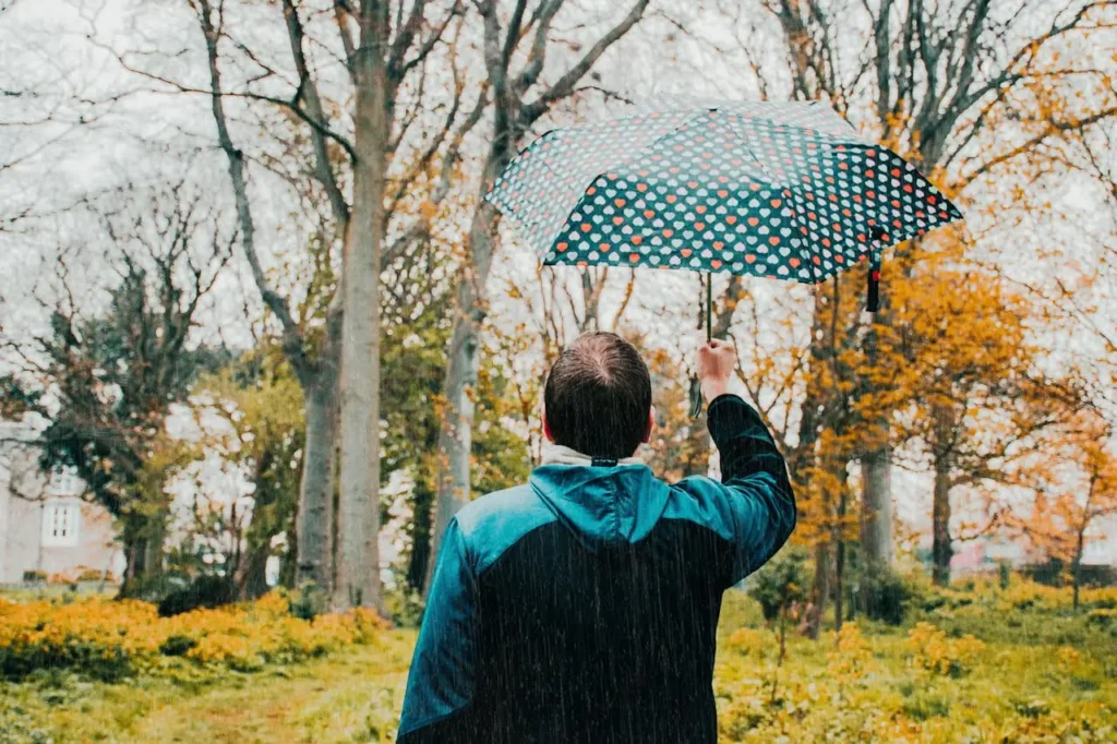 kamperen in de regen